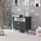 Комод пеленальный детский Benny, ЛДСП, 80×88×69 см, 2 ящика, черный, кашемир - Фото 4
