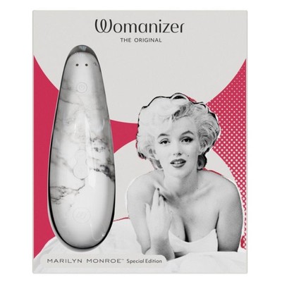 Бесконтактный клиторальный стимулятор Womanizer Marilyn Monroe, мраморно-белый