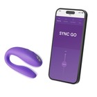 Вибратор для пар We-Vibe Sync Go, 7,5 см, светло-фиолетовый - Фото 6