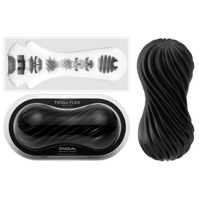 Мастурбатор  нереалистичный   Tenga Flex Rocky Black,чёрный