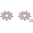 Набор стикеров  черный + красный Breast & Pubic Jewelry Crystal Stiker , 2 шт. - Фото 2