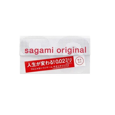 Презервативы Sagami Original 002 полиуретановые 6шт. + Гель-лубрикант Wettrust 2мл (1шт)