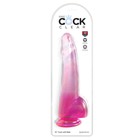 Фаллоимитатор с мошонкой King Cock Clear , 25,4 см, розовый - Фото 2