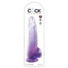 Фаллоимитатор с мошонкой King Cock Clear, 25,4 см, фиолетовый - Фото 2
