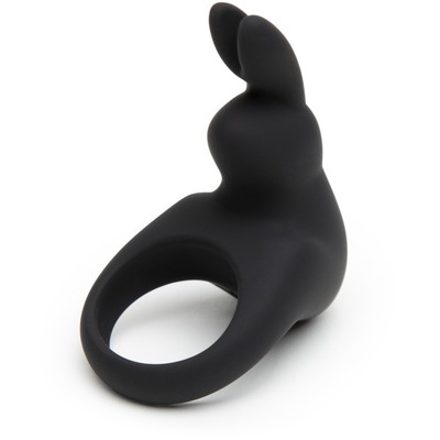 Эрекционное кольцо с вибрацией Happy Rabbit , черный