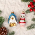 Набор ёлочных игрушек "Кошкин дом" 2 шт, 11 см, микс - Фото 3