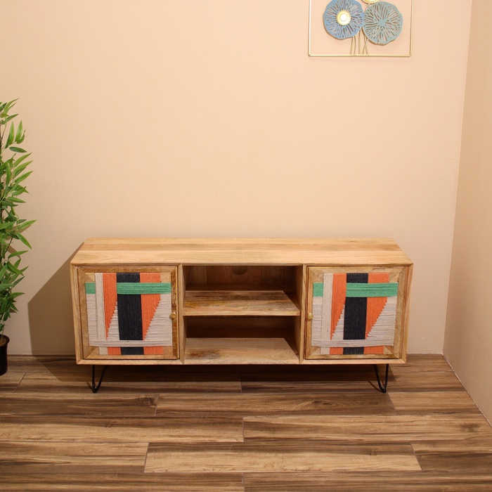 Тумба под ТВ «Кантри», 140×40×60 см, манговое дерево