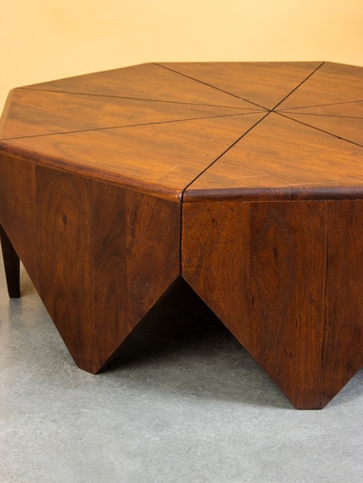 Столик журнальный 85х85х31 см, манговое дерево