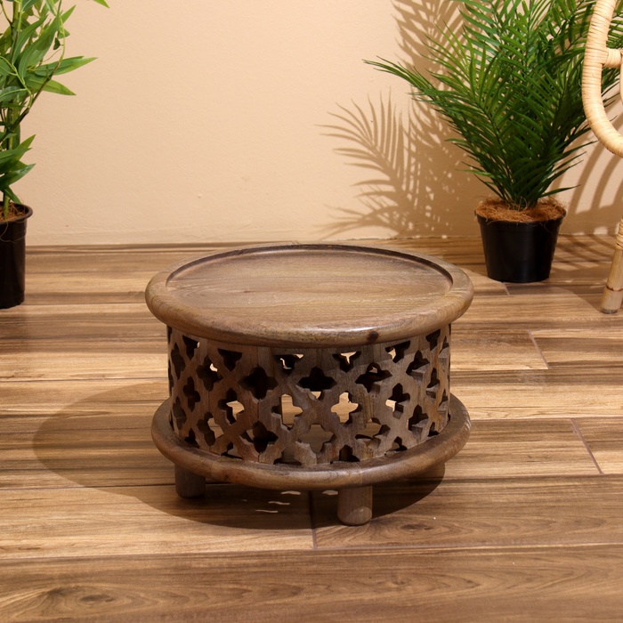 Столик кофейный, 39×39×26 см, манговое дерево