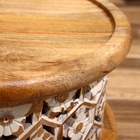 Столик кофейный 39х39х26 см, манговое дерево - Фото 5