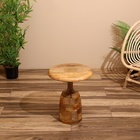 Столик кофейный 37х37х45 см, манговое дерево - фото 321628582