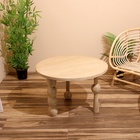 Столик кофейный 75х75х50 см, манговое дерево - фото 321628633