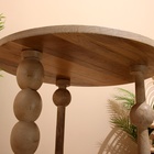 Столик кофейный 75х75х50 см, манговое дерево - Фото 4