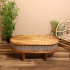 Столик кофейный 105х55х40 см, манговое дерево - фото 2333358