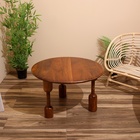 Столик кофейный 80х80х50 см, манговое дерево - фото 2333366