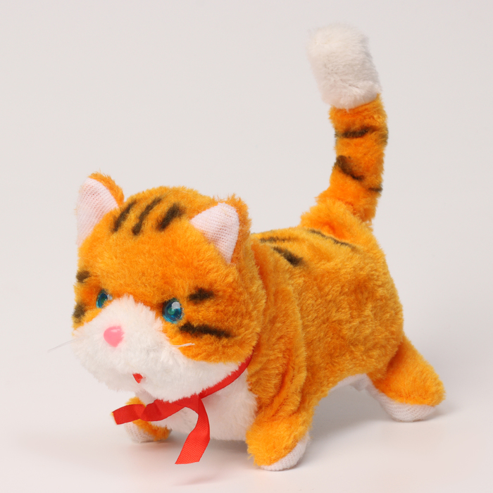 Мягкая игрушка интерактивная "Котик рыжий" - фото 1908179581