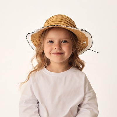 Шляпа для девочки MINAKU «Куколка», жёлтая, размер 50