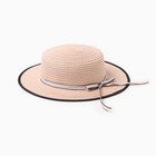 Шляпа для девочки MINAKU "Леди", размер 52-54, цвет розовый - фото 321577389