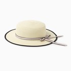 Шляпа для девочки MINAKU "Леди", размер 52-54, цвет экрю - фото 321577394
