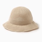 Шляпа для девочки MINAKU с бантом, цвет молочный, р-р 50-52 - фото 9102866