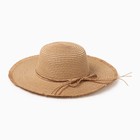 Шляпа женская MINAKU, размер 56, цвет бежевый - фото 305999372