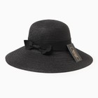 Шляпа женская MINAKU "Beach", размер 56-58, цвет черный - Фото 5