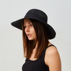 Шляпа женская MINAKU "Beach", размер 56-58, цвет черный - Фото 6
