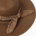Шляпа женская MINAKU "Leopard" цвет коричневый, р-р 56-58 - Фото 3