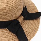 Шляпа женская MINAKU "Summer joy", размер 56-58, цвет коричневый - Фото 3