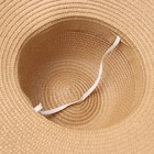 Шляпа женская MINAKU "Summer joy", размер 56-58, цвет коричневый - Фото 4