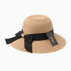 Шляпа женская MINAKU "Summer joy", размер 56-58, цвет коричневый - Фото 5