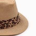 Шляпа женская MINAKU "Леопард", размер 56-58, цвет коричневый - Фото 3