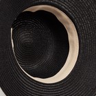 Шляпа женская с цепочкой MINAKU цвет чёрный, р-р 58 - Фото 5