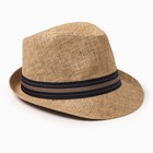 Шляпа мужская MINAKU "Пляж", размер 58, цвет коричневый - фото 321577472