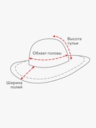 Шляпа мужская MINAKU "Пляж", размер 58, цвет коричневый - фото 47191676