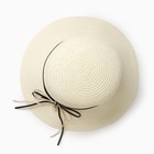 Шляпа женская с бантиком MINAKU цвет белый, р-р 56-58 - Фото 2