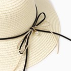 Шляпа женская с бантиком MINAKU цвет белый, р-р 56-58 - Фото 3