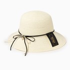 Шляпа женская с бантиком MINAKU цвет белый, р-р 56-58 - Фото 5