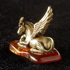 Сувенир "Конь Пегас", латунь, янтарь - Фото 2