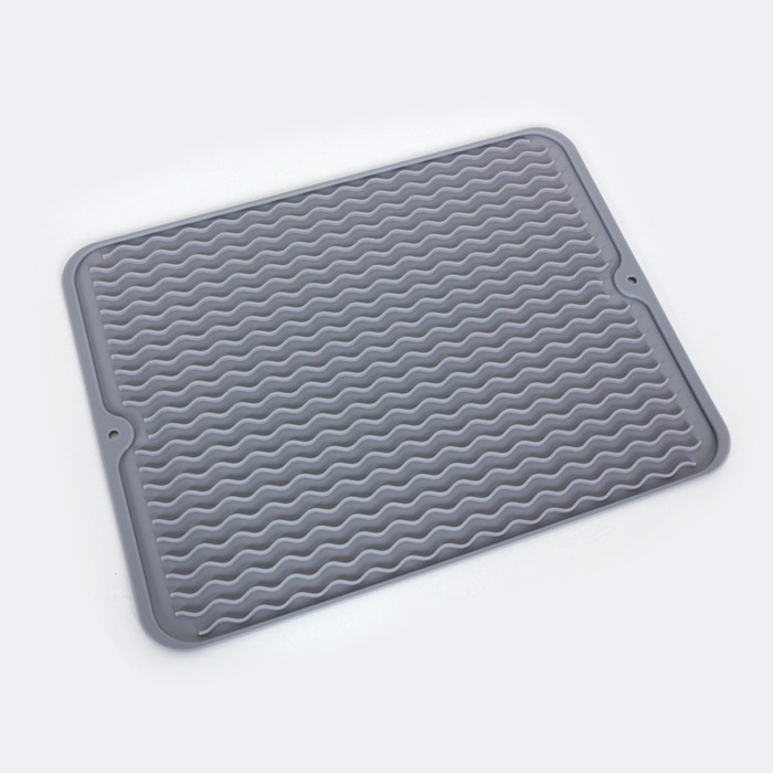 

Силиконовый коврик для сушки посуды Joy Home, 40х30 см, серый