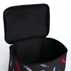 Косметичка на молнии, с ручкой, цвет чёрный - фото 40331679