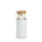 Ёмкость для ватных палочек Zeller, размер 6.5х11.5 см, цвет белый - Фото 1