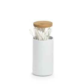 Ёмкость для ватных палочек Zeller, размер 6.5х11.5 см, цвет белый