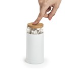Ёмкость для ватных палочек Zeller, размер 6.5х11.5 см, цвет белый - Фото 2