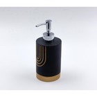 Дозатор для жидкого мыла Joy Home, полирезин, антрацит с золотом - фото 300966230
