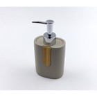 Дозатор для жидкого мыла Joy Home, цемент с бамбуковым декором - Фото 2