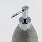 Дозатор для жидкого мыла Joy Home, керамика, серебряная глазурь - Фото 2