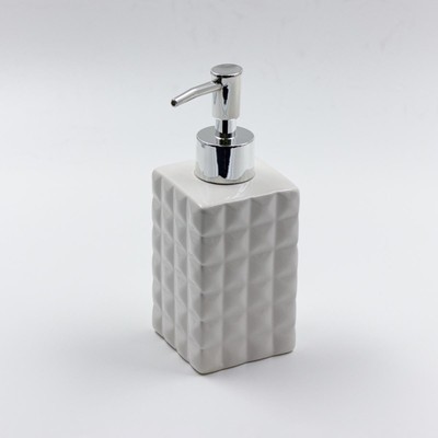 Дозатор для жидкого мыла Joy Home, керамика, белый квадрат