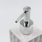 Дозатор для жидкого мыла Joy Home, керамика, белый квадрат - Фото 2