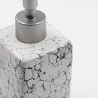 Дозатор для жидкого мыла Joy Home, керамика, белый мрамор - Фото 2